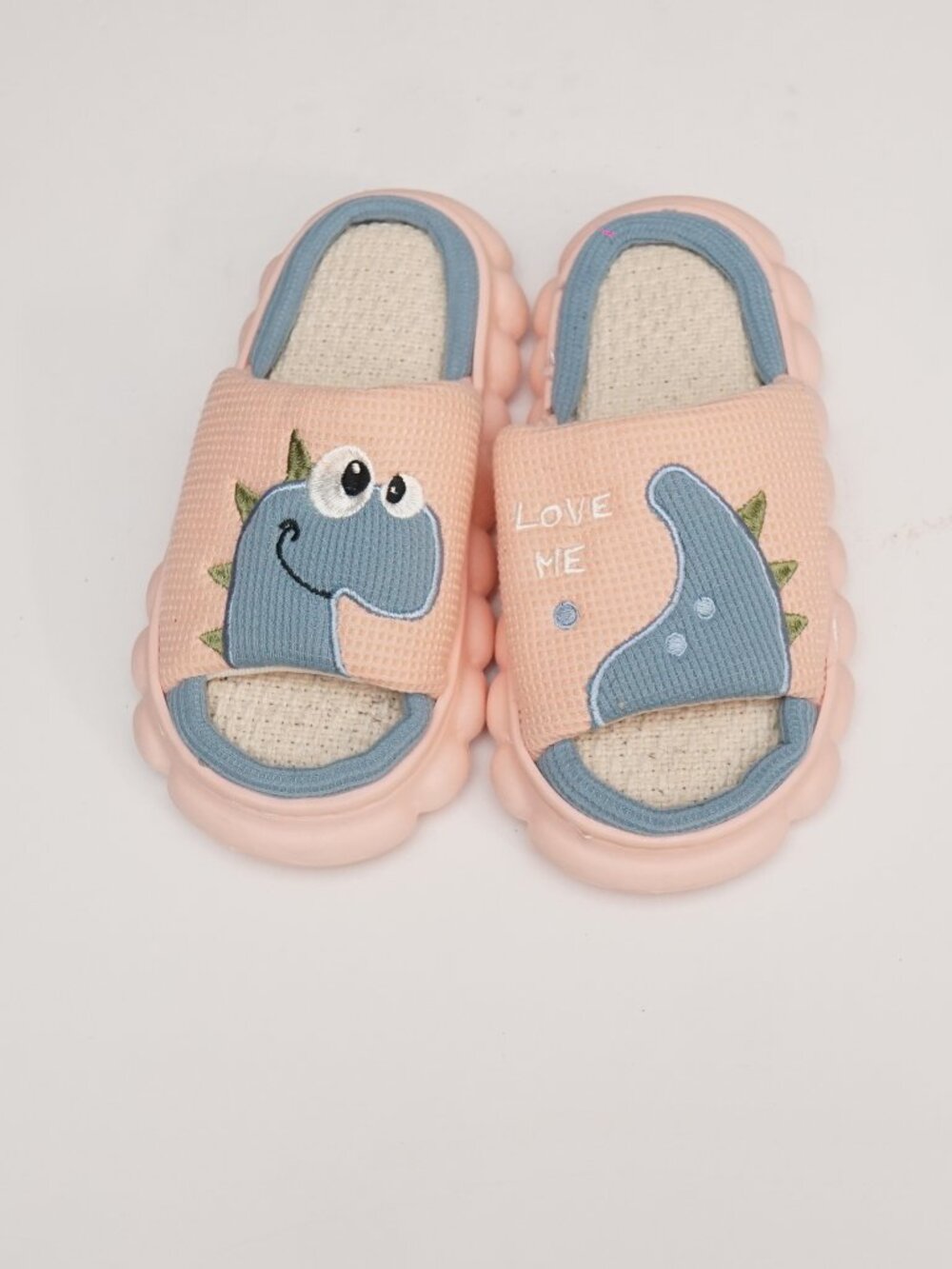 Women's platform slippers, spring/summer, dinosaur design, pink size EUR 34-35